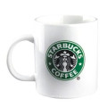 White Ceramic Starbucks Coffee Mug